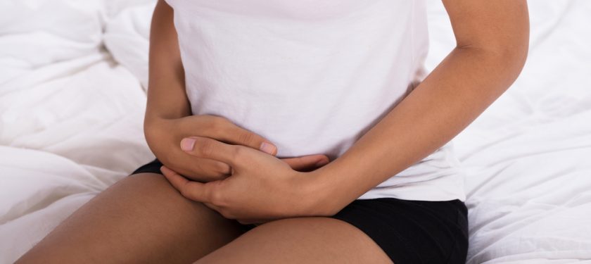 Woman Suffering From Stomach Pain Stomach pain, IBS