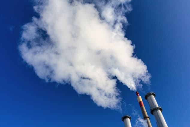 Industrial air pollution.
