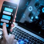 Chatbot conversation with smartphone and computer apps.