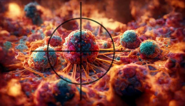 Targeted cancer thearpy concept.