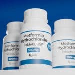 Bottles of the diabetes drug metformin.
