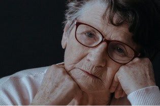 Woman with dementia.