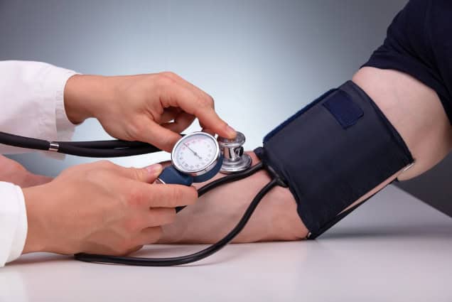 Blood pressure measurement.